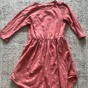 Tea Collection Pink Pleated Sundress with Raglan Sleeves
